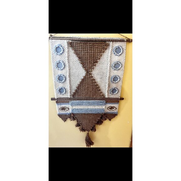 Don Freedman Fiber Art Boho Wall Hanging Textile Vintage Tapestry MCM